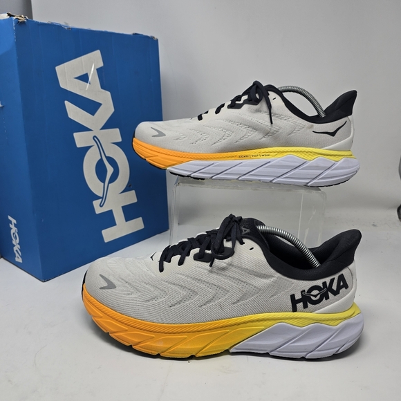 Hoka One One Mens 11.5 D Arahi 6 Nimbus Cloud Black Orange Running Shoes main image 8